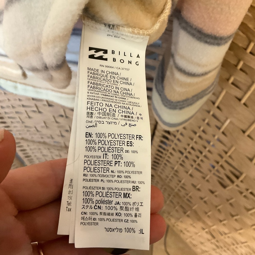 NWOT Billabong Stripped Fleece Flannel - Picture 13 of 14